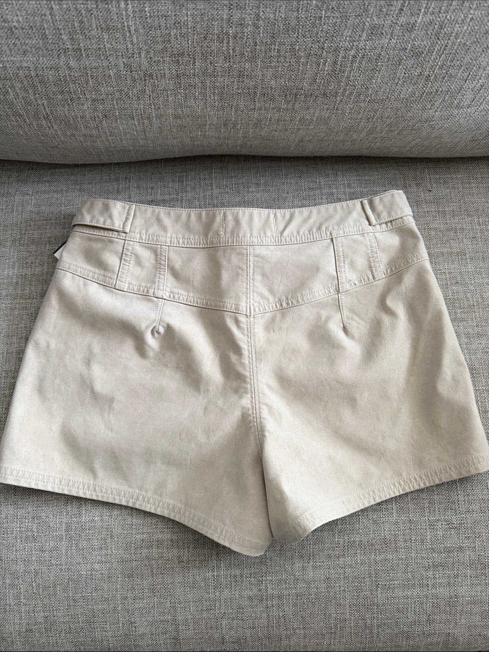 We The Free High Waist Belted Shorts in Light Beige - Picture 5 of 7